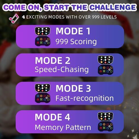 Handheld Dance Games for Kids - 4 Fun Brain & Memory & Reaction & Speed Training Pop Fidget Toys for Boys and Girls -Birthday Gifts for Age 6-12 Years Old Kids Teens Gift Ideas-W/Battery in Saudi Arabia