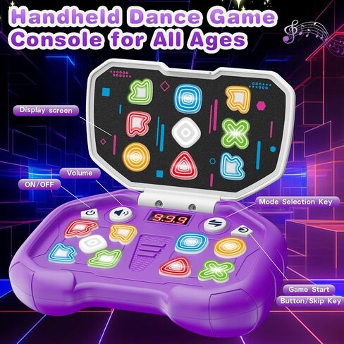Handheld Dance Games for Kids - 4 Fun Brain & Memory & Reaction & Speed Training Pop Fidget Toys for Boys and Girls -Birthday Gifts for Age 6-12 Years Old Kids Teens Gift Ideas-W/Battery in Saudi Arabia