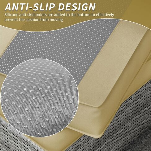 Outdoor Patio Furniture Cushion Covers, Waterproof Replacement Covers for 4-Piece Rattan Chair Wicker Furniture Set Blue and White Striped 3Pack 36x18 and 18x18 inches Cover Only in Saudi Arabia