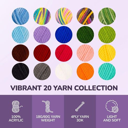 YammiAmi Beginner Crochet Kit for Adults & Kids - 98 Pc Amigurumi Crochet Kit for Starters - 1,620 Yards, 45 Skeins 20g/36yds Each Yarn, Learn to Crochet Kit, Crochet Accessories Set in Saudi Arabia