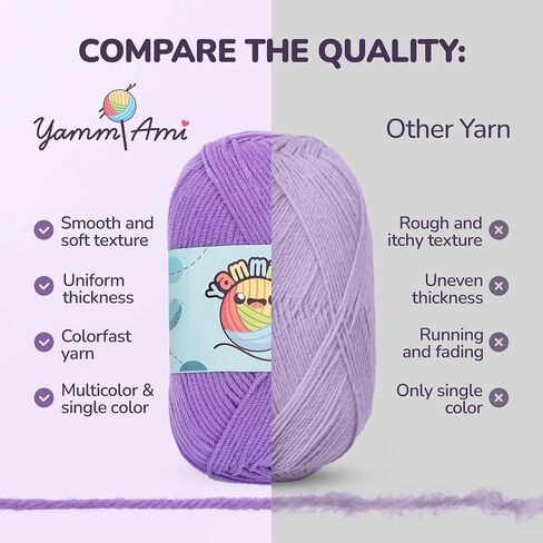 YammiAmi Beginner Crochet Kit for Adults & Kids - 98 Pc Amigurumi Crochet Kit for Starters - 1,620 Yards, 45 Skeins 20g/36yds Each Yarn, Learn to Crochet Kit, Crochet Accessories Set in Saudi Arabia