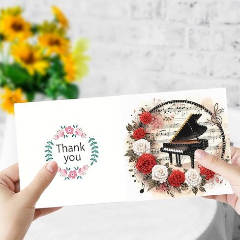 Pigpigboss 6 Packs Peacock Diamond Painting Greeting Card Kit - Modern DIY Art Craft Kit for Adults - Foldable, 5.9 inches x 5.9 inches, All Seasons, Bird, Peacock Theme in Saudi Arabia