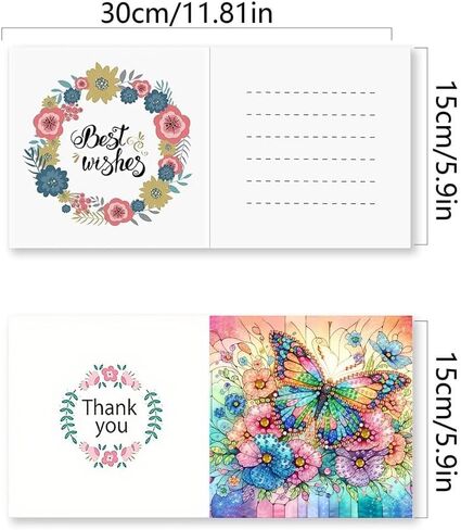 Pigpigboss 6 Packs Peacock Diamond Painting Card Kit - مجموعة حرفة فنية حديثة للبالغين - قابلة للطي ، 5.9 بوصات × 5.9 بوصة ، جميع الفصول ، الطيور ، موضوع الطاووس in Kuwait