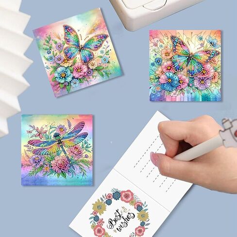 Pigpigboss 6 Packs Peacock Diamond Painting Card Kit - مجموعة حرفة فنية حديثة للبالغين - قابلة للطي ، 5.9 بوصات × 5.9 بوصة ، جميع الفصول ، الطيور ، موضوع الطاووس in Kuwait