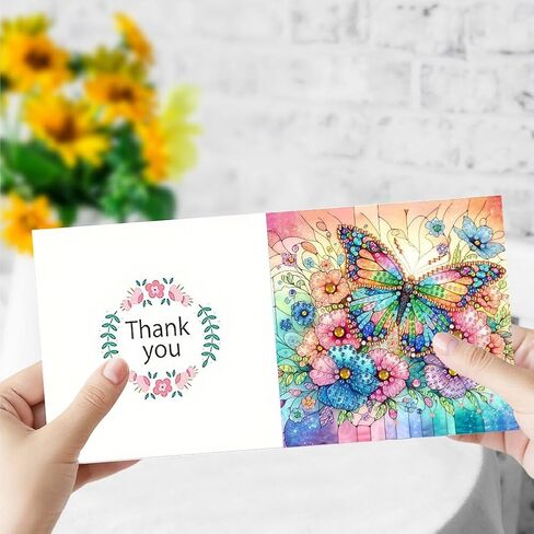 Pigpigboss 6 Packs Peacock Diamond Painting Card Kit - مجموعة حرفة فنية حديثة للبالغين - قابلة للطي ، 5.9 بوصات × 5.9 بوصة ، جميع الفصول ، الطيور ، موضوع الطاووس in Kuwait