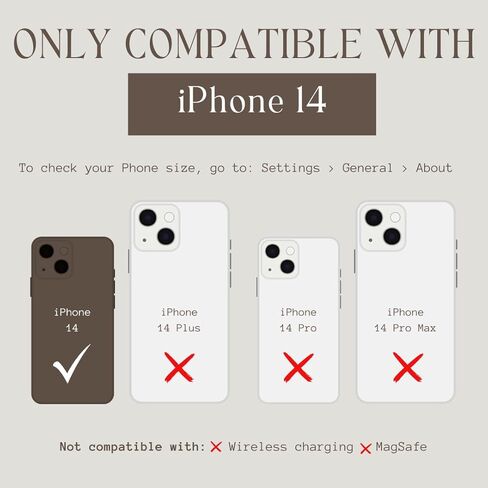 حافظات Walli لهاتف iPhone 14 Pro - حافظة هاتف مع حامل بطاقة - حافظة هاتف بمحفظة مع فتحات للبطاقات، مسند وحزام إصبع - جلد نباتي - حافظة هاتف على شكل زهرة متوافقة مع iPhone 14 Pro in Saudi Arabia