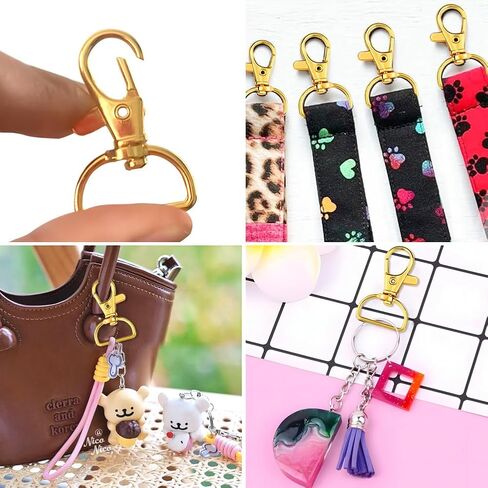 Swivel Clasp Hooks, Key Chain Clip Hooks, D Ring Clip Lanyard Snap Hook for Keychain Making, Purse Hardware, Lanyard Making, DIY Craft (3/4" Inside Width) in Saudi Arabia