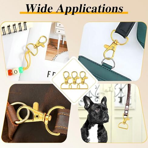 Swivel Clasp Hooks, Key Chain Clip Hooks, D Ring Clip Lanyard Snap Hook for Keychain Making, Purse Hardware, Lanyard Making, DIY Craft (3/4" Inside Width) in Saudi Arabia