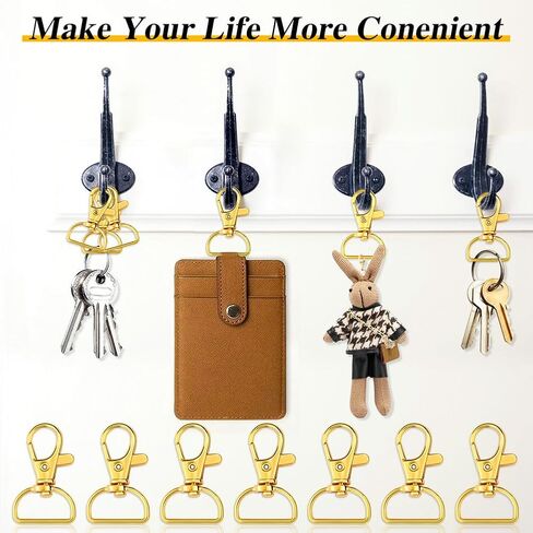 Swivel Clasp Hooks, Key Chain Clip Hooks, D Ring Clip Lanyard Snap Hook for Keychain Making, Purse Hardware, Lanyard Making, DIY Craft (3/4" Inside Width) in Saudi Arabia