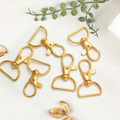 Swivel Clasp Hooks, Key Chain Clip Hooks, D Ring Clip Lanyard Snap Hook for Keychain Making, Purse Hardware, Lanyard Making, DIY Craft (3/4" Inside Width) in Saudi Arabia