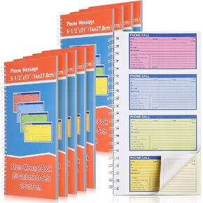 1 PCS Spiral Bound Phone Message Book 5-1/2 "X 11" 2 PARTLUFULLUFULLUFUL CORBONLUSE PALDS 4 رسائل لكل صفحة in Kuwait