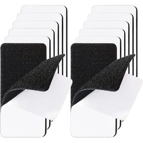 16 Sets 2x4 inch Strips with Adhesive,Heavy Duty Hook and Loop Tape,Carpet Tape,Rug Tape,Strength Backing,Fixing Installing Tape,Wall Hanging No Perforation,Fabric,Couch,Industrial,Office,Household