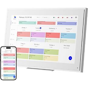 15.6-inch Wall Digital Calendar,2025 Smart WiFi Calendar & Chore Chart,Full HD Touchscreen Interactive Display for Family Schedules-Wall/Desk Mountable Planner,Meeting Reminders & Deadline Tracking