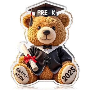 Pre K Graduation Gifts for Kids - 2025 Best Pre K Graduation Gifts for Boys Girls Acrylic Teddy Bear Keepsake Graduation Gifts for Pre-K Students Graduates