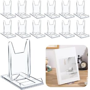 36 Pack Acrylic Book Stand لعرض حامل عرض واضح قابل للتعديل ، حامل EaseL Collector للمكتب المنزلي العودة إلى الألبوم الهزلي للمدرسة CD.
