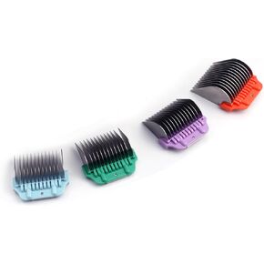 Dog Animal Stainless Steel Wide Clipper Attachment Guard Comb Set for A5 Series | Snap-On/Off Design Combs,Only Fir for 10W/15W/30W Wide Blade (Medium 5-Piece)