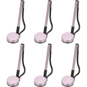 Patikil 6pcs قلم آمن مع سلسلة لاصق وحامل القلم الأمني ​​، ومكافحة الاستقبال أقلام سطح المكتب قلم الأسود الحبر الملؤلات لمكتب مكتب مكان العمل لوازم المنزل ، قاعدة مسطحة ، أخضر