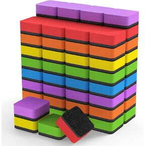 Maxgear Whiteboard Erasers ، 36 Pack Magnetic Magnetic Dry Erase ، وسادات تنظيف السبورة الصغيرة للصف الفصول الدراسية ، ومساحات المعلم للمساحات الطباش