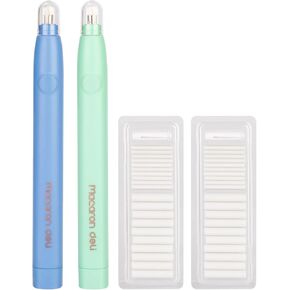 2PCS Electric Eraser, Electric Erasers for Artists with 40 Refills, Battery Operated Eraser, Electric Eraser Kit for Drawing, Art, Painting, Sketching, Drafting Pencils
