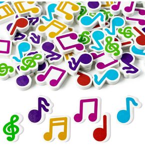 Cjiangpo 120pcs Music Mini Eraser for Kids Bulk - Musical Note Pencil Rubber Eraser Music Music Pridty Party Firm Filler Back to School Classroom Gownoy Gifts