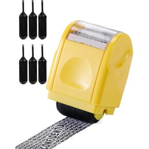 Identity Security Protection Roller Stamps - Wide Roller Identity Theft Prevention Security Hide ID Garbled Rubber Stamp Perfect for Privacy Protction