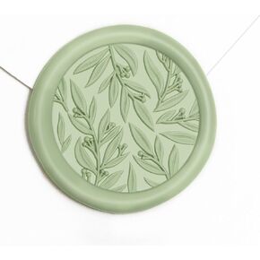 UNIQOOO Wax Seal Stickers - 3D Leaf Wedding Invitation Envelope Seal Stickers, 50 Pcs Self- Adhesive Sage Green Stickers, Perfect for Invitation, Christmas, Gift Wrapping