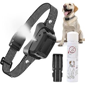 Citronella Bark Collar, Rechargeable Anti Bark Collar [1 Citronella Spray Refill] 3 Adjustable Spray & Sensitivity Level Humane No Shock Barking Collar for Small Medium Large Dogs/Breed