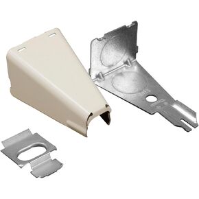 Wiremold Metal Raceway, Extending Power, On-Wall, Conduit Connector, Ivory, B-17