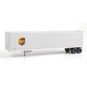 Walthers 48' Stoughton Trailer 2-Pack - Assembled - United Parcel Service (Modern Shield Logo, Gray, Brown, Yellow)