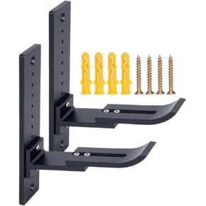 1pairs RC Car Storage Rack حامل جدار جدار جدار قابل للتعديل لـ 1/18 1/16 1/10 1/8 1/5 MODEL MODEL RC Hobby Trucks (Black)