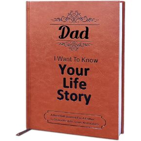 JUNQIU Gifts for Dad - Dad I Want to Know Your Life Story, A Father’s Guided Journal Book - Fathers Day Dad Gifts, Birthday Gifts For Dad From Daughter Son, Dad Gifts For Christmas