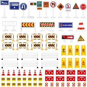 Toyandona Interactive Traffic Sign Set: Engaging Street Road Signs for Children's Cognitive Play and Learning