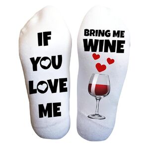 Wine Socks for Women Funny, Wine Gifts for Women Novelty Socks, Mom Grandma Valentines Gifts, Retirement Birthday Gifts for Friends
