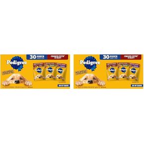 Pedigree Choice CUTS in Gravy Adult Soft Wet Dog Food 30-Count Variety Pack, 3.5 oz Pouches (Pack of 2)