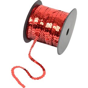 Flat Sequin Strip, 6mm String Metallic Sequin Strand, Multicolor, 100 Yards