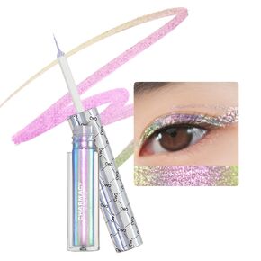 charmacy Multichrome Eyeliner Liquid Liquid ، و Glitter Liquid Eyeliner مقاومة للماء ، وتكييف كحل ملون معدني مكثفة ، وارتداء طويل ، طرف ، طرف مقاوم للتلطيخ الأخضر 905