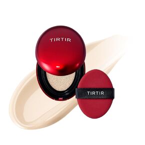 [*Mini Size*] TIRTIR Mask Fit Red Cushion Foundation | Full coverage, Weightless, Skin fit, Satin Glow Finish, Korean Makeup Cushion Foundation (#21N Ivory, 0.15 Fl Oz)