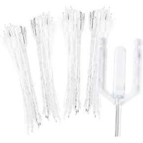Iconikal 80-Count Plastic Floral Card Holder Picks, Clear, 9-Inch Flower Arrangements Place Holders