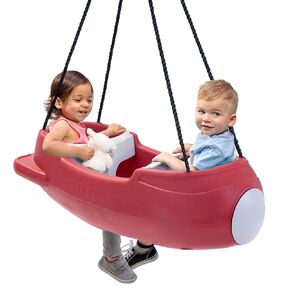 Step2 Rocket Swing لشخصين ، أرجوحة في الهواء الطلق للأطفال ، خارج حبل مقاوم للطقس ، يعلق على PlaySet ، للأطفال الصغار 9 أشهر - 3 سنوات