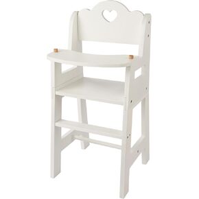Babeside Baby Doll Doll High Cairs مقابل 12-18 بوصة دمى ، دمى دمى Baby Dolls Dollhouse Furniture Doll-Scheair على كرسي صغير للطفل 3-5 ألعاب Play Play ، فقط كرسي خشبي مرتفع للدمى فقط