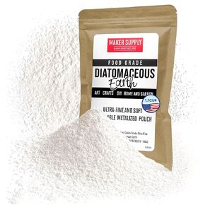 Diatomaceous Earth – Ultra-Fine Food Grade Freshwater DE – ⅓ Cup / 15g – Loved Because of Silky Soft Texture + Resealable Pouch – Perfect for Crafts, DIY, Home & Garden Small Projects MAKER SUPPLY