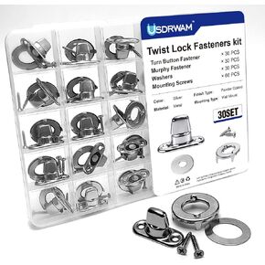30 Sets Twist Lock Fasteners with Turn Buttons and Eyelet Screws in Saudi Arabia