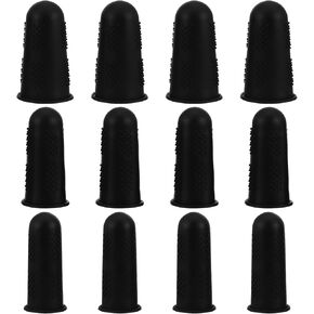 12 PCS حماة إصبع الغراء الساخن أصابع السيليكون حماة الدلائق نصائح حرس تغطية منصات التغطية للتطريز قطع خياطة فرز العمل الورقي نحت النقود الحرف 3 أحجام