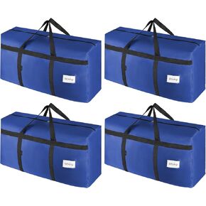 6 Pack Extra Large 90L Heavy Duty Moving Bags with Zippers and Handles - College Packing Bags for Clothes, Storage, Camping Essentials (Orange)