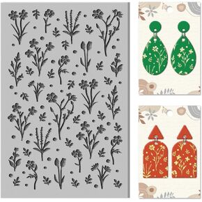 CHGCRAFT Cat Polymer Clay Texture Sheets Cat Paw Texture Stamp Sheets Clay Texture Mat Rubber Modeling Silhouette Pad Texture Sheets for Polymer Clay Jewelry and Clay Earrings Tools
