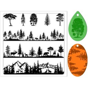 chgcraft pine silicone clay mat tree tree tree silicone mode stamps clay modeling pattern for diy clay arject arcs clay clay mat for decorative card card