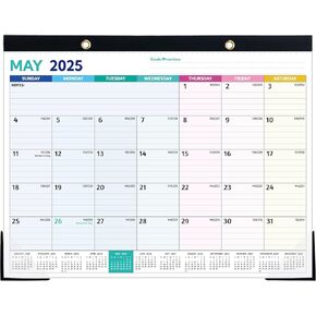 Desk Calendar 2025-2026 – MAY 2025 – DEC 2026, 20 Monthly Calendar, Large Desk Calendar 2025, 14.6’’ x 11.5’’, 2025-2026 Desk/Wall Calendar with To-do Lists, Desk Pad, Ruled Blocks, Corner Protectors