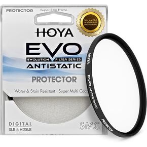 Hoya Evo Antistatic Protector Filter - 67mm - Dust/Stain/Water Repellent, Low-Profile Filter Frame