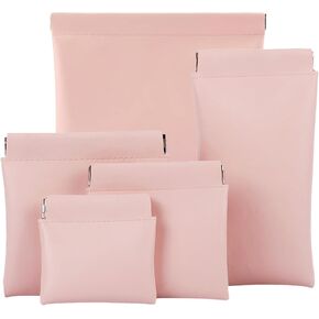 5PCS Small Lipstick Pouch for Purse, Leather Mini Makeup Bag