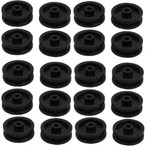 uxcell 20pcs 13mm Dia Plastic Belt Pulley Black for DIY Model